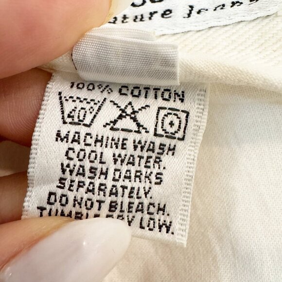 St. John Denim High Rise Straight Leg Signature Jeans Luxury Casual White 10 - Picture 5 of 11